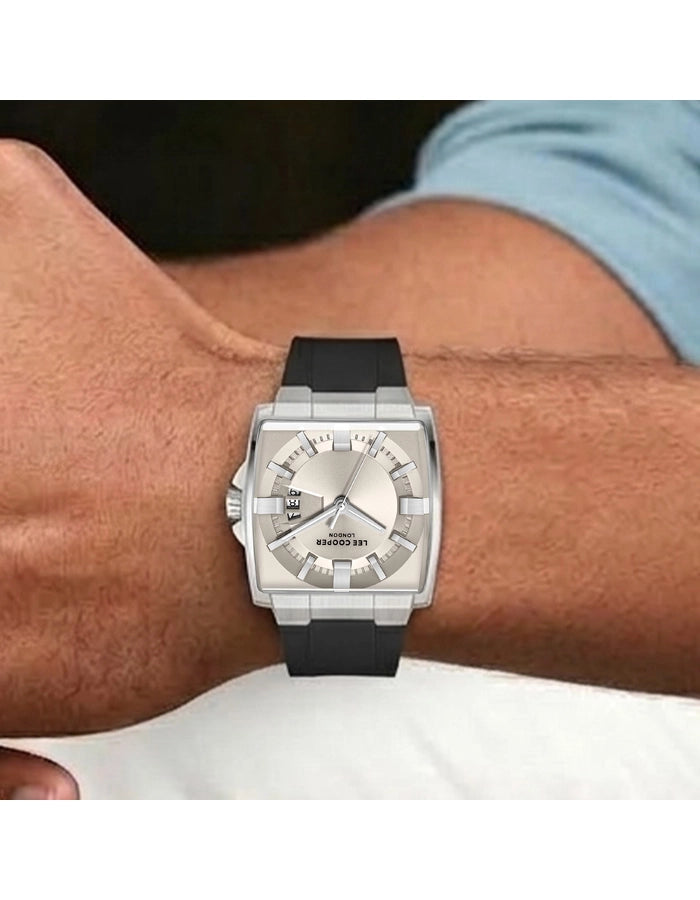 LEE COOPER Men's DATE Grey Dial Watch LC08349.361