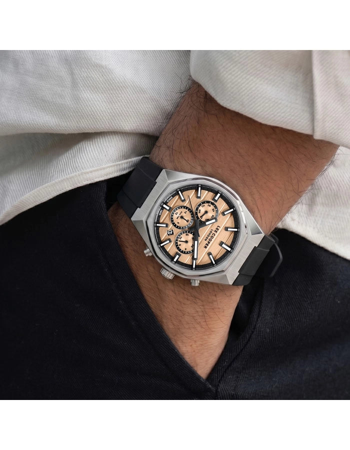 LEE COOPER Men's MULTIFUNCTION Rose Gold Dial Watch LC08388.300