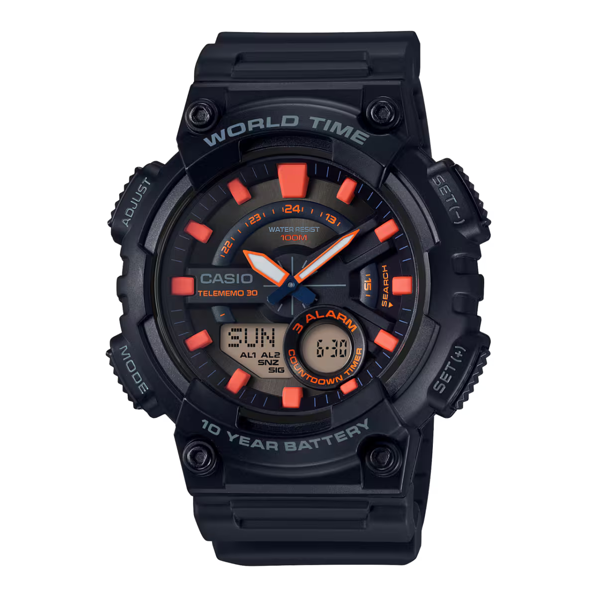 CASIO ANALOG-DIGITAL MENS WATCH AEQ-110W-1A2VDF