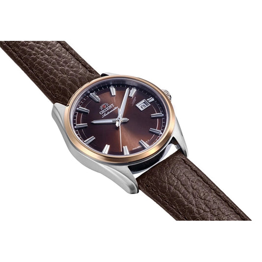 ORIENT BROWN DIAL AUTOMATIC LEATHER WATCH RA-AC0R03Y
