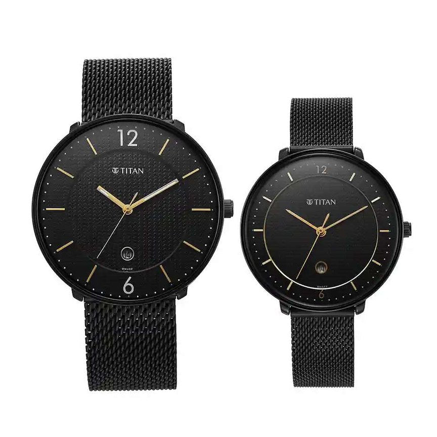 Titan Ladies Bandhan Black Dial Analog watch Couple 18492651NM01