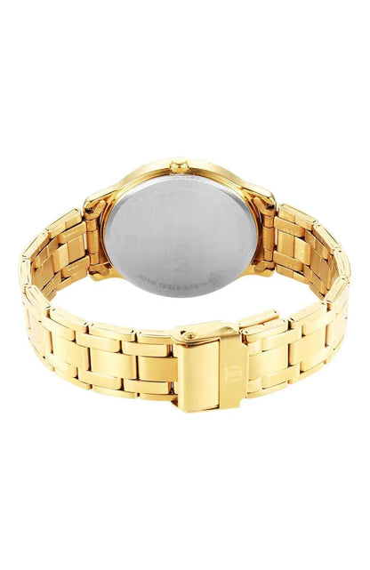 Titan Karishma Champagne Dial Stainless Steel Strap Watch for Men 1825YM12