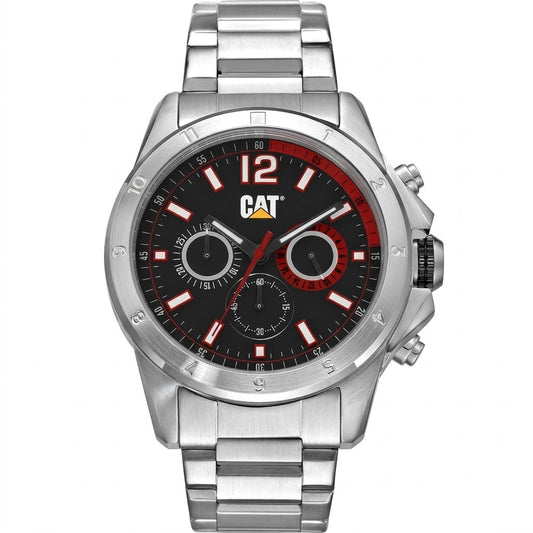 Cat Black, Red Dial stainless steel chain Watch YW.143.11.138