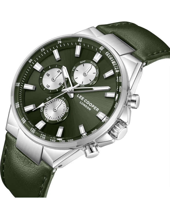 LEE COOPER Men's MULTIFUNCTION Dark Green Dial Watch LC08223.375