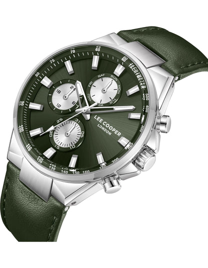 LEE COOPER Men's MULTIFUNCTION Dark Green Dial Watch LC08223.375