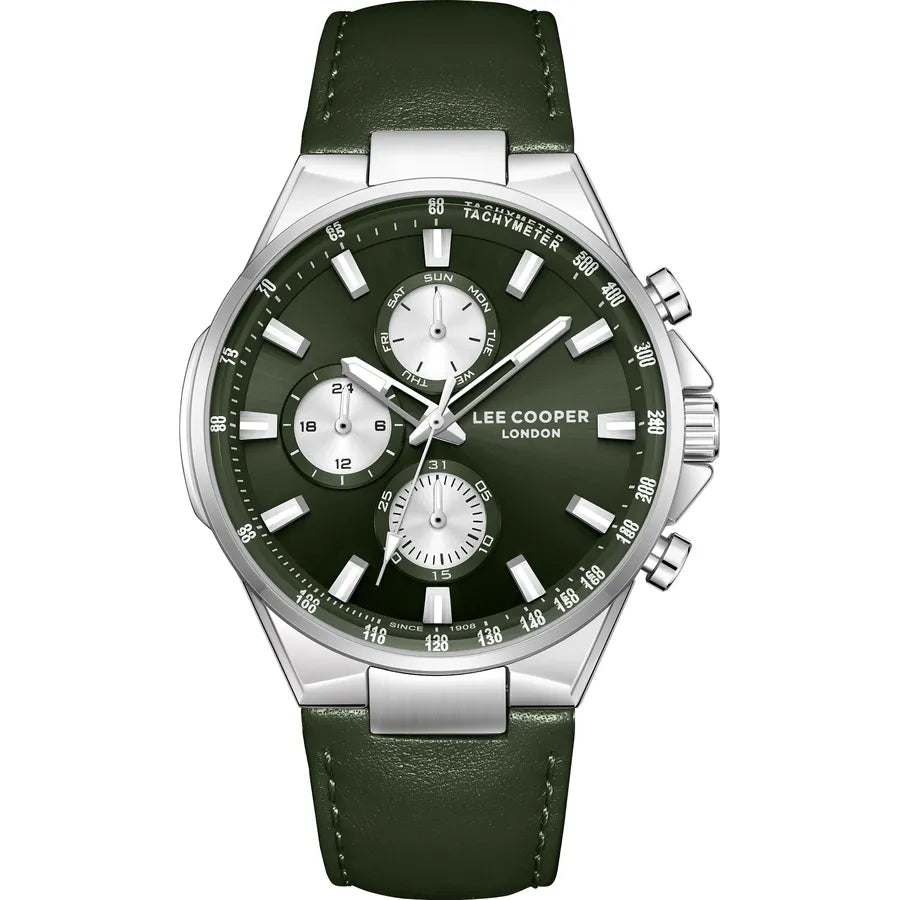 LEE COOPER Men's MULTIFUNCTION Dark Green Dial Watch LC08223.375