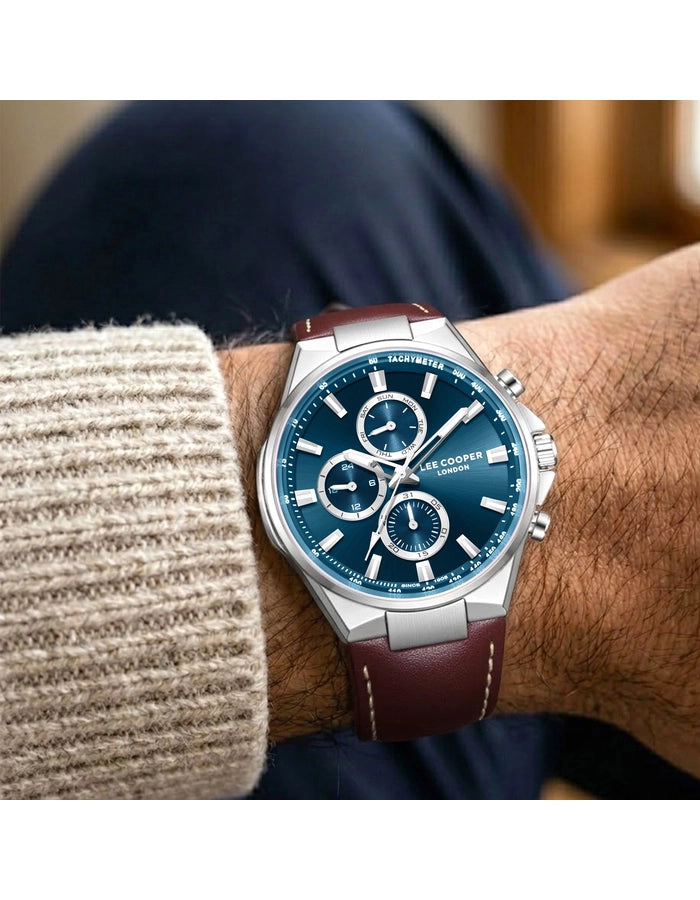 LEE COOPER Men's MULTIFUNCTION Dark Blue Dial Watch LC08223.392