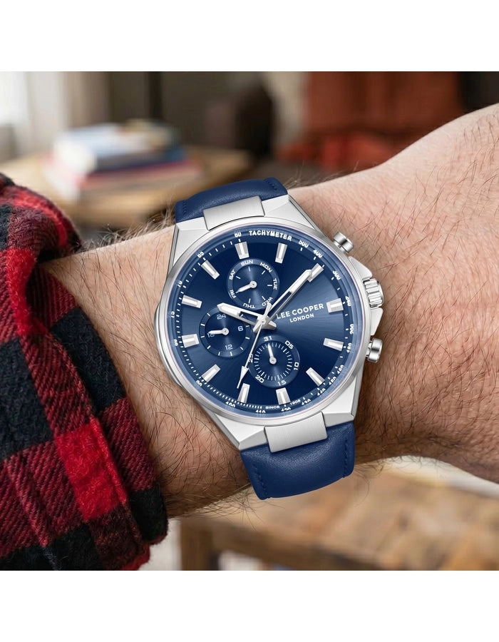 LEE COOPER Men's MULTIFUNCTION Dark Blue Dial Watch LC08223.399