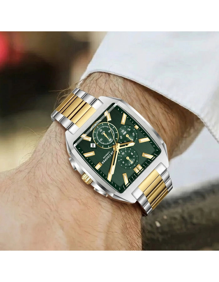 LEE COOPER Men's MULTIFUNCTION Dark Green Dial Watch LC08344.270