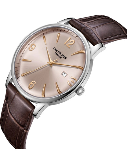 LEE COOPER Men's 3H Rose Gold Dial Watch LC08379.362