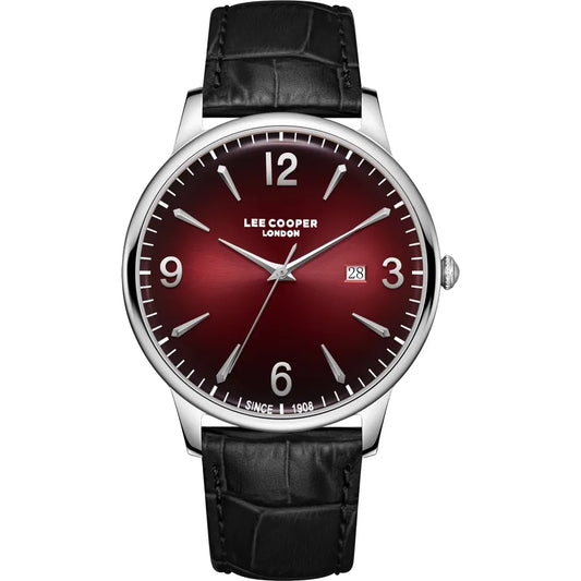 LEE COOPER Men's 3H Red To Black Dial Watch LC08379.381