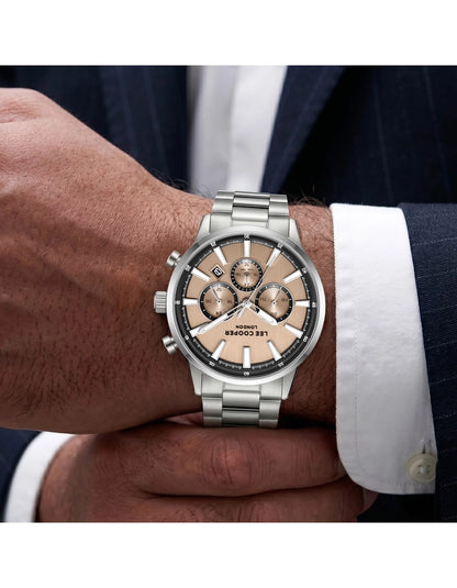 LEE COOPER Men's MULTIFUNCTION Rose Gold Dial Watch LC08382.301