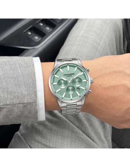LEE COOPER Men's MULTIFUNCTION Green Dial Watch LC08382.370