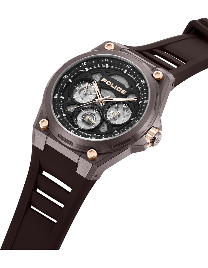 POLICE DOMINION Men's Analog Black Dial Watch PEWGQ0093801