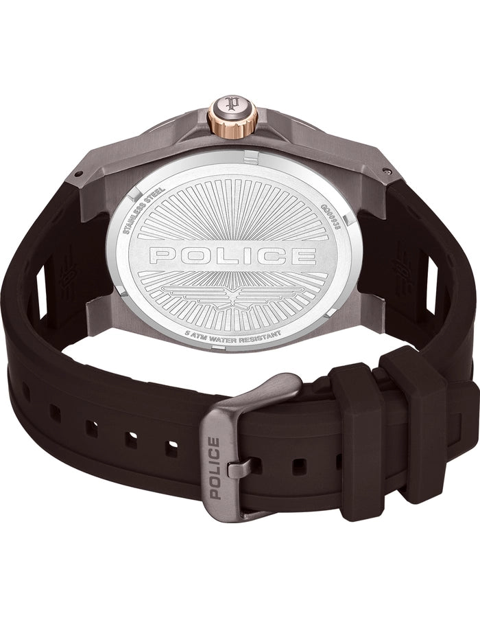 POLICE DOMINION Men's Analog Black Dial Watch PEWGQ0093801