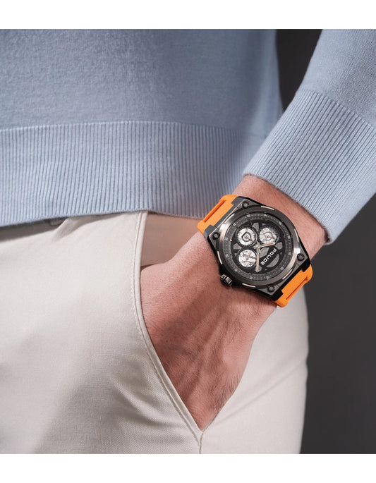 POLICE DOMINION Men's Analog Black Dial Watch PEWGQ0093802