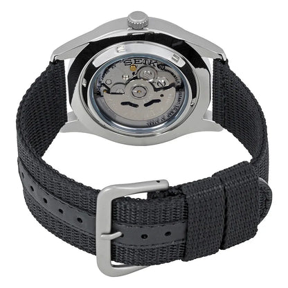 Seiko 5 Sports Automatic Black Dial Nylon Strap Watch SNZG15K1