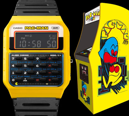 CASIO UNISEX PAC-MAN COLLABORATION MODEL CA-53WPC-1BDR