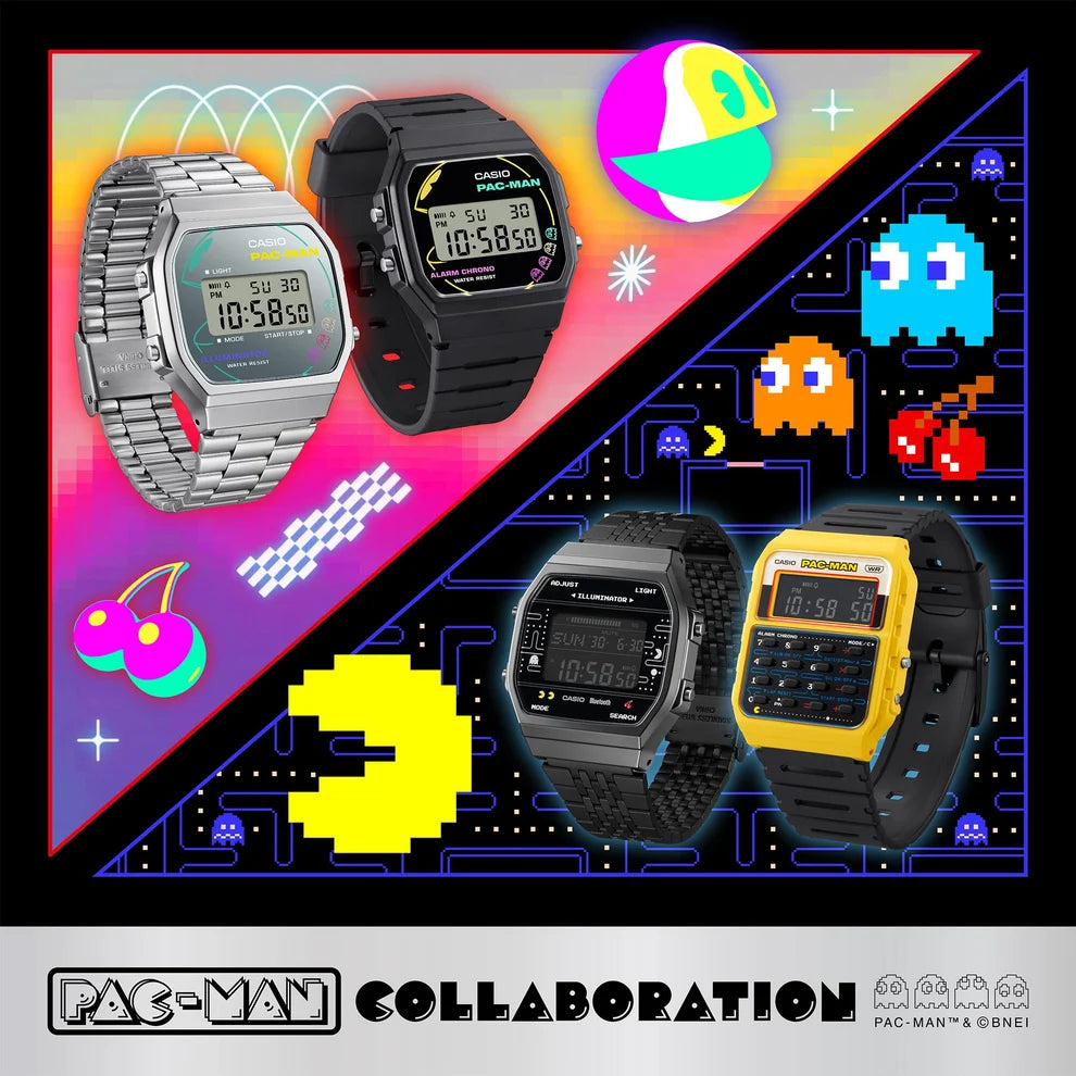 CASIO UNISEX PAC-MAN COLLABORATION MODEL CA-53WPC-1BDR