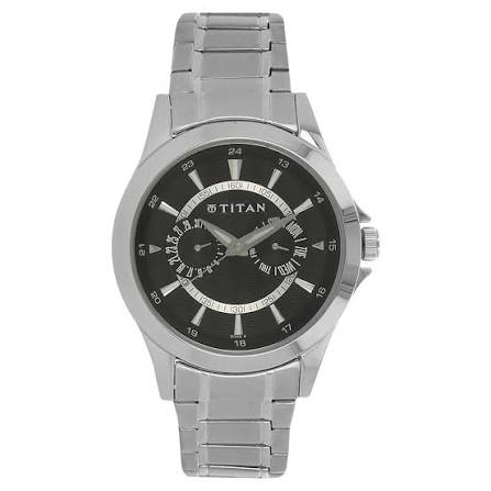 Titan Quartz Analog Display and Stainless Steel 9323SM02