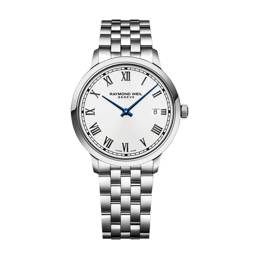 RAYMOND WEIL TOCCATA MEN'S CLASSIC WHITE DIAL STAINLESS STEEL QUARTZ WATCH 5485ST00359