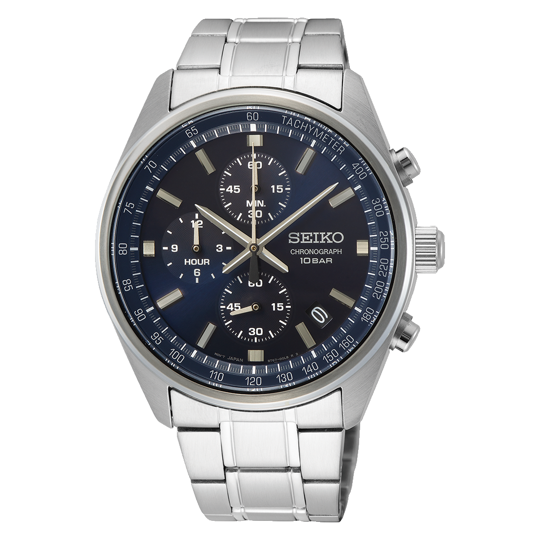 Seiko Chronograph Black Dial Quartz Mens Watch SSB377P1