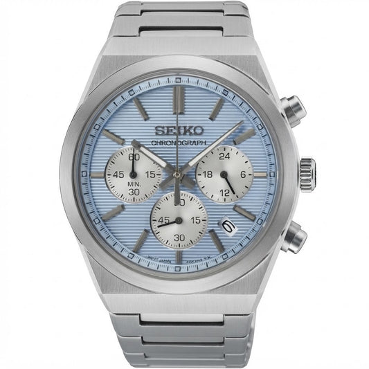 Seiko Quartz Chronograph Blue Dial Men's SSB459P1