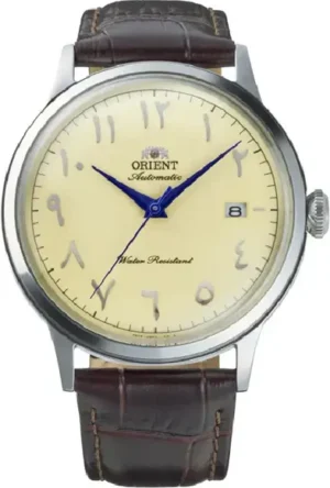 Orient Classic Bambino Automatic RA-AC0039Y Ivory Arabian Dial 40.5mm Leather Strap Men's Watch