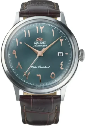 Orient Classic Bambino Automatic RA-AC0035E Green Arabian Dial 40.5mm Leather Strap Men's Watch