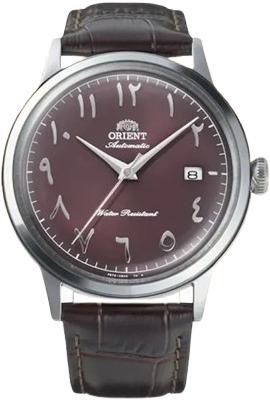 Orient Classic Bambino Automatic RA-AC0037R Burgundy Arabian Dial 40.5mm Leather Strap Men's Watch