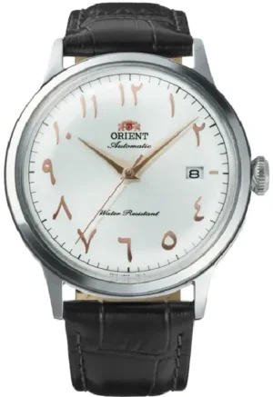 Orient Classic Bambino Automatic RA-AC0038S White Arabian Dial 40.5mm Leather Strap Men's Watch