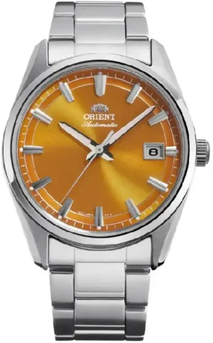 Orient Contemporary Stretto Date Mechanical Special Edition RA-AC0R08Y Orange Dial 38.5mm Stainless Steel Men's Watch